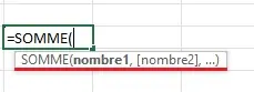 arguments des fonctions excel